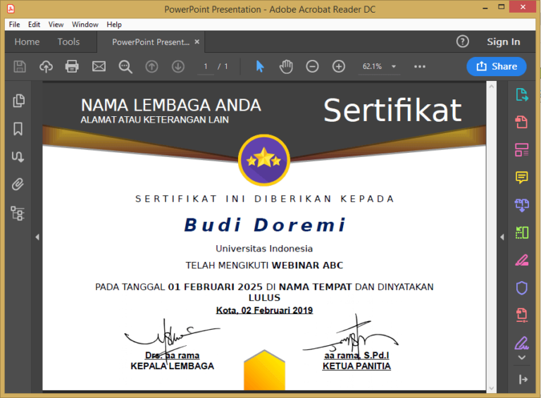 Membuat Sertifikat Sederhana [Cara Kerja Sertifikat.net]