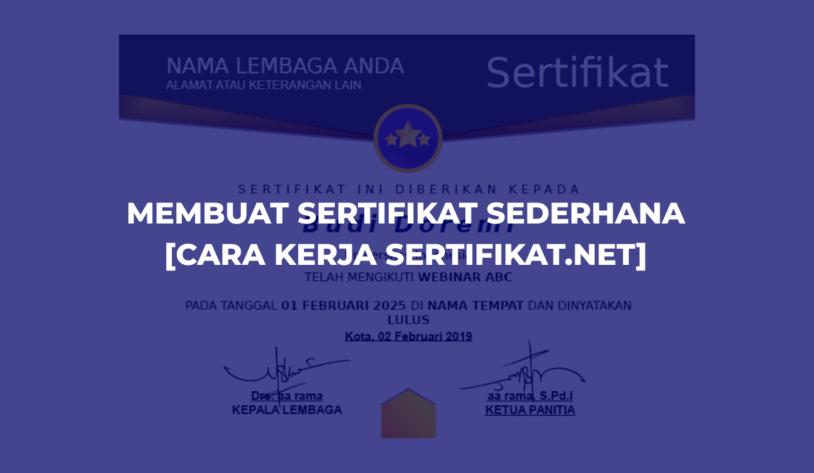 Membuat Sertifikat Dengan Nomor Otomatis [Cara Kerja Sertifikat.net]