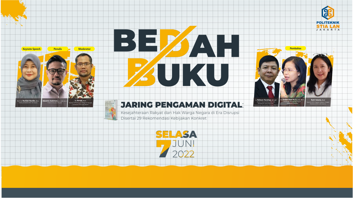 sertifikat Sertifikat Bedah Buku Jaring Pengaman Digital oleh Politeknik STIA LAN Jakarta