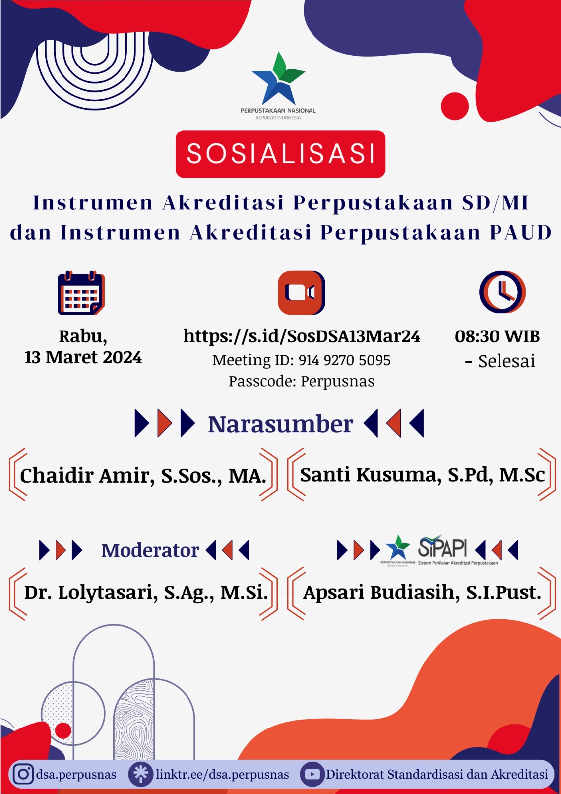 Sertifikat Sosialisasi Instrumen Perpustakaan SD/MI Dan PAUD